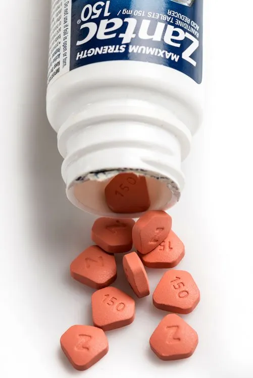 zantec pills poured out of the container