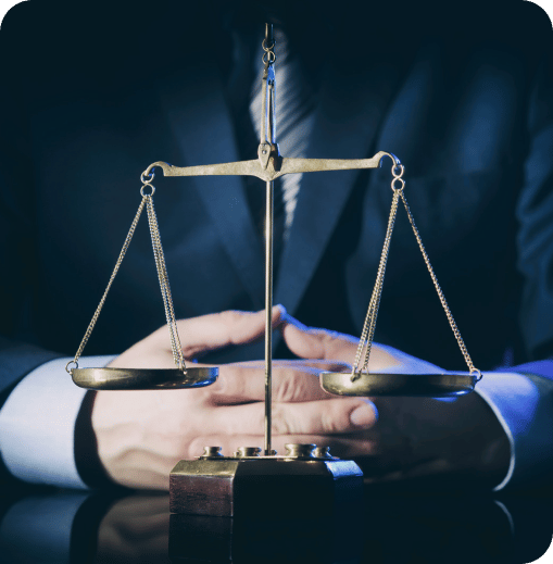 an attorney sitting at a desk